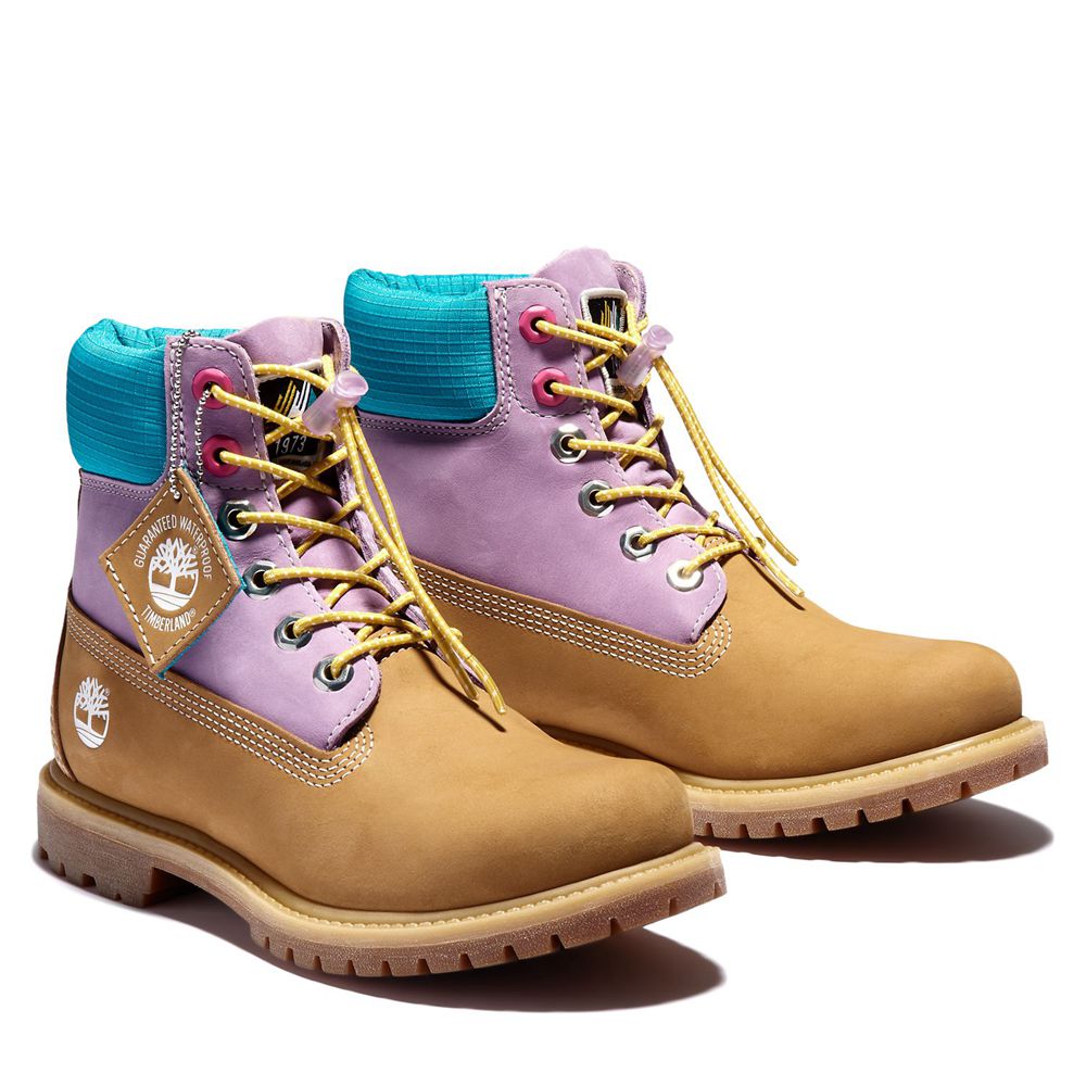 Bocanci 6-Inch Timberland Dama Maro/Violet - Premium Waterproof - Romania - DBZMOI503